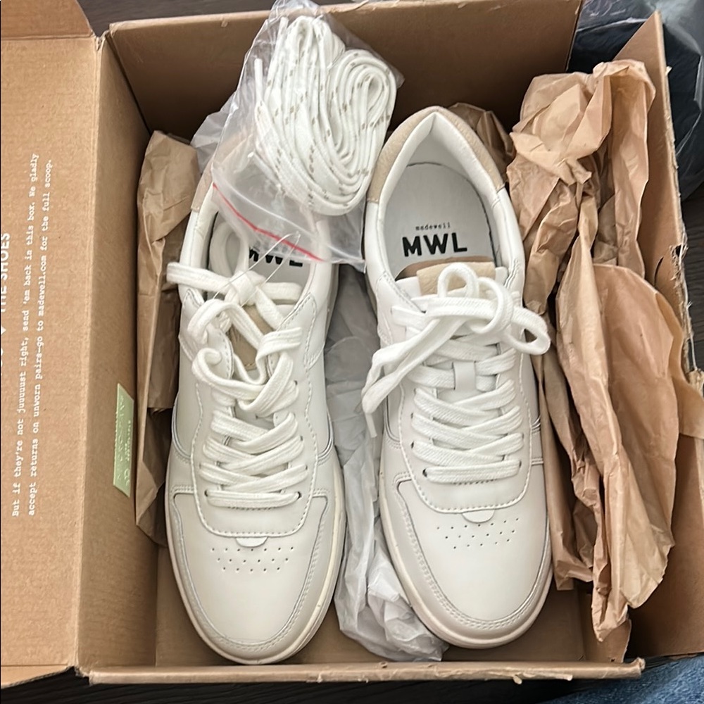 Madewell White Leather Sneakers